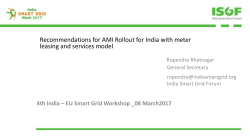 Recommendations for AMI Rollout for India with meter leasing and