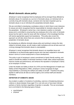 Model domestic violence and abuse policy