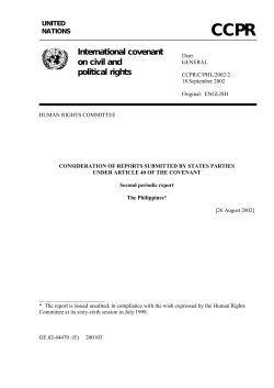 International covenant on civil and political rights