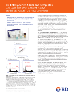 BD Cell Cycle-DNA Kits and Templates