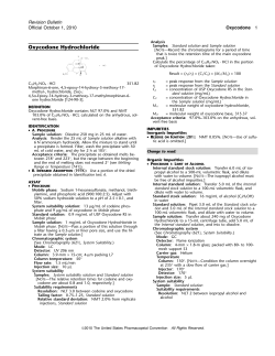 Oxycodone Hydrochloride - US Pharmacopeial Convention