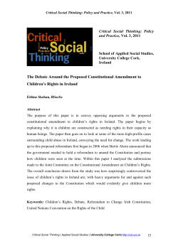 The Debate Around the Proposed Constitutional Amendment