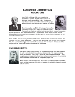 Stalin Worksheet