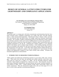 design of general lattice structures