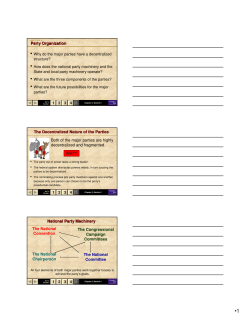 Party Organization The Decentralized Nature of the Parties Both of