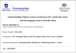 The Chinese Lexicon Project - The Australian Wine Research Institute