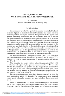 The square root of a positive self-adjoint operator
