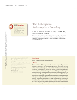 The Lithosphere-Asthenosphere Boundary - UBC EOAS