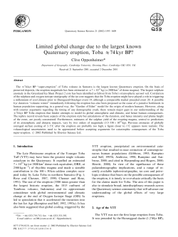 Limited global change due to the largest known Quaternary eruption