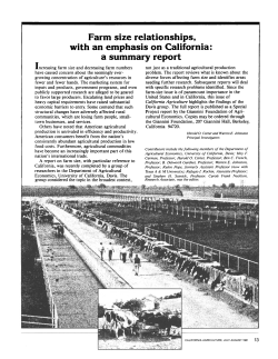 Farm size relationships, with an emphasis on California: a