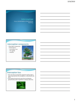 Interception components Interception loss