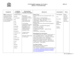 CCSS English Language Arts: Grade 6 2013