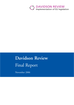 Davidson Review: Final Report