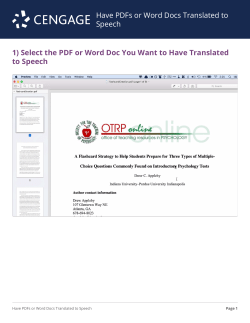 Have PDFs or Word Docs Translated to Speech
