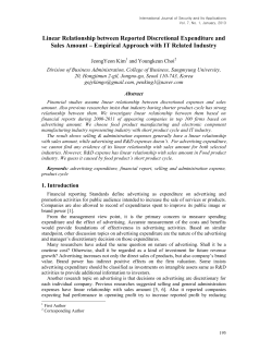 Linear Relationship between Reported Discretional Expenditure
