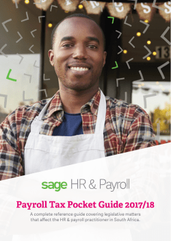 Payroll Tax Pocket Guide 2017/18