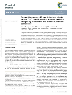 Competitive Oxygen-18 Kinetic Isotope Effects on Water Oxidation