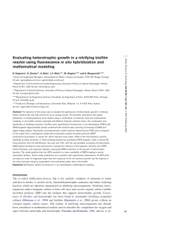Evaluating heterotrophic growth in a nitrifying biofilm reactor using