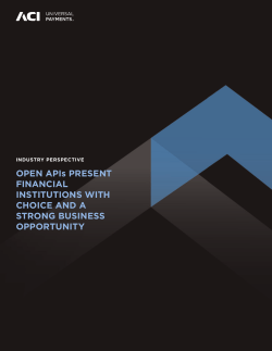 Open APIs Present Financial Institutions With Choice