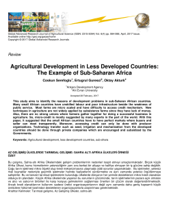 Agricultural Development in Less Developed Countries: The