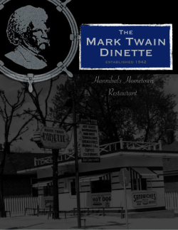 our Menu - Mark Twain Dinette