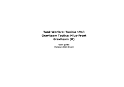 Tank Warfare: Tunisia 1943 Graviteam Tactics: Mius