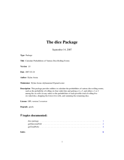 The dice Package