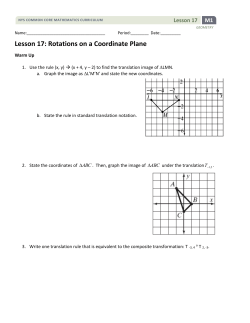 Lesson 17: Rotations on a Coordinate Plane