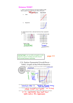 3.2A Explore Exponential Growth/Decay Tables, Graphs