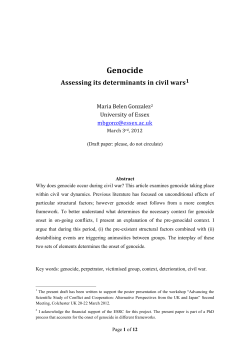 Genocide - University of Essex