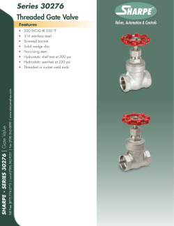 Series 30276 Threaded Gate Valve