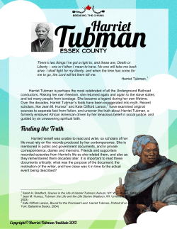 Report on Harriet Tubman