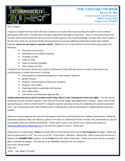 the courier 3.25.16 - Cottonwood Creek Elementary