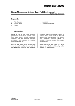 DN018 -- Range Measurements in an Open Field Environment (Rev. A