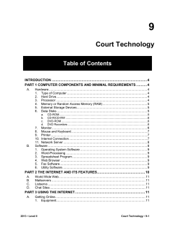 court technology today - Texas Municipal Courts Education Center