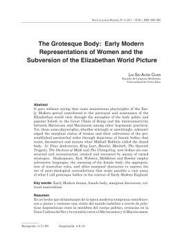 The Grotesque Body: Early Modern Representations of Women and