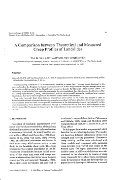 A Comparison between Theoretical and Measured Creep Profiles of