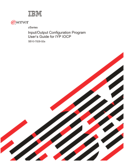 Input/Output Configuration Program User`s Guide for IYP IOCP