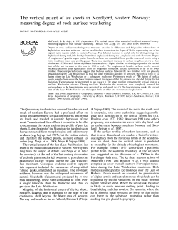 The vertical extent of ice sheets in Nordfjord, western Norway