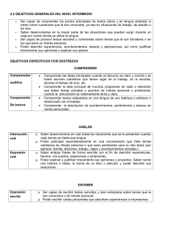 Objetivos, contenidos y evaluaci&oacute;n de 2&ordm; de Nivel