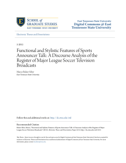 Functional and Stylistic Features of Sports Announcer Talk