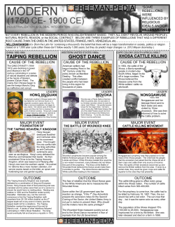 TAIPING REBELLION GHOST DANCE