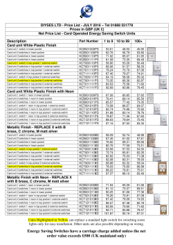 Energy Saving Switches have a carriage charge added