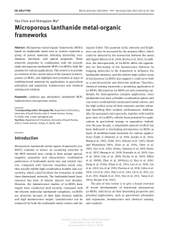 Microporous lanthanide metal-organic frameworks