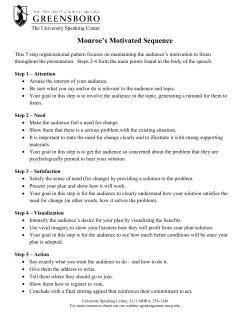 Monroe`s Motivated Sequence