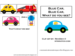 Blue Car, Blue Car, What do you see?