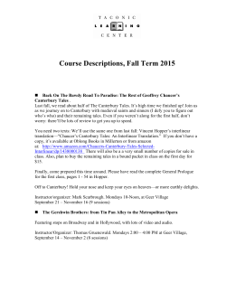 Fall Term 2015 Course Descriptions