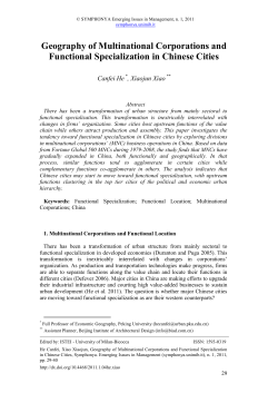 Geography of Multinational Corporations and Functional