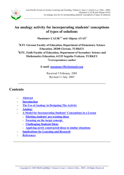 An analogy activity for incorporating students` conceptions of types