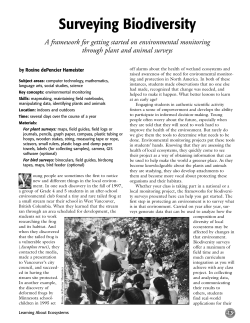 Surveying Biodiversity